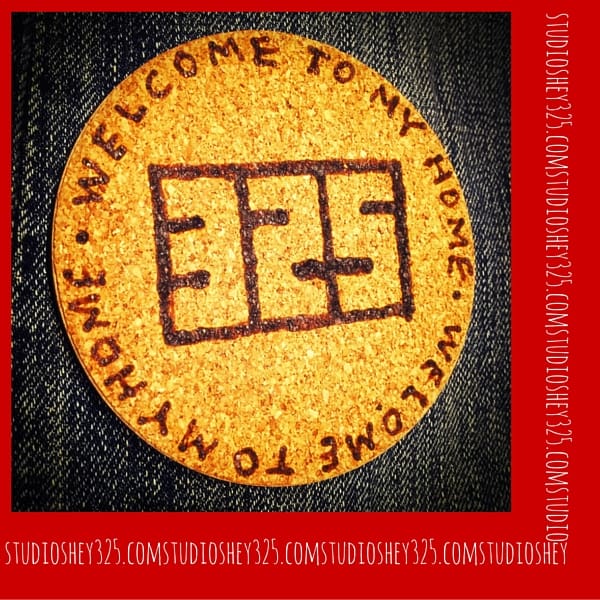 cork coaster welcome | creations by Mitsuko at studioshey325.com