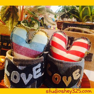 Heart in a can of love | denim product by Mitsuko at studioshey325.com